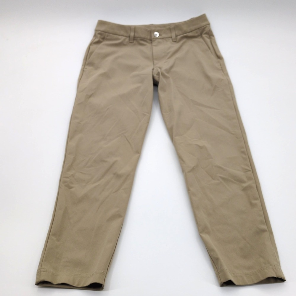 Lululemon ABC Trouser Slim Fit Pants Mens 28 Khaki Beige Warpstreme LM5AQYS